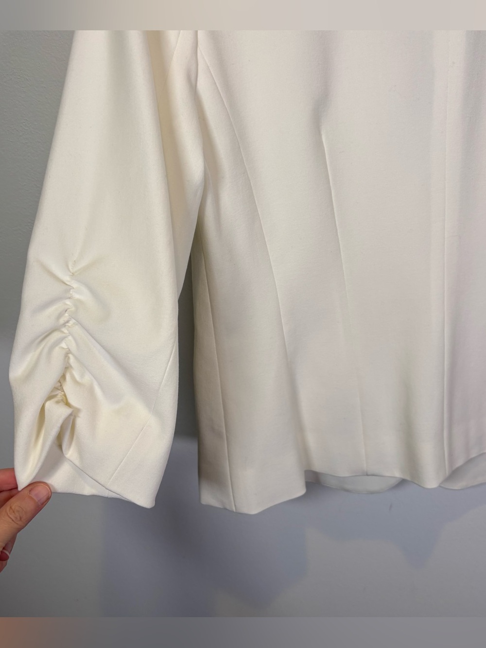 Eliza J Cream Ruched Sleeve Blazer - Picture 7 of 7